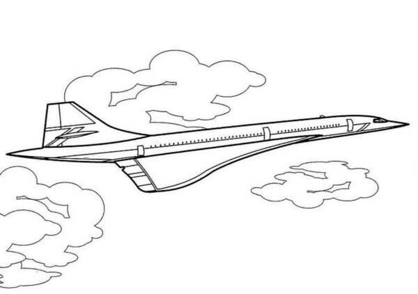 Concorde Anglo-Francés para colorir