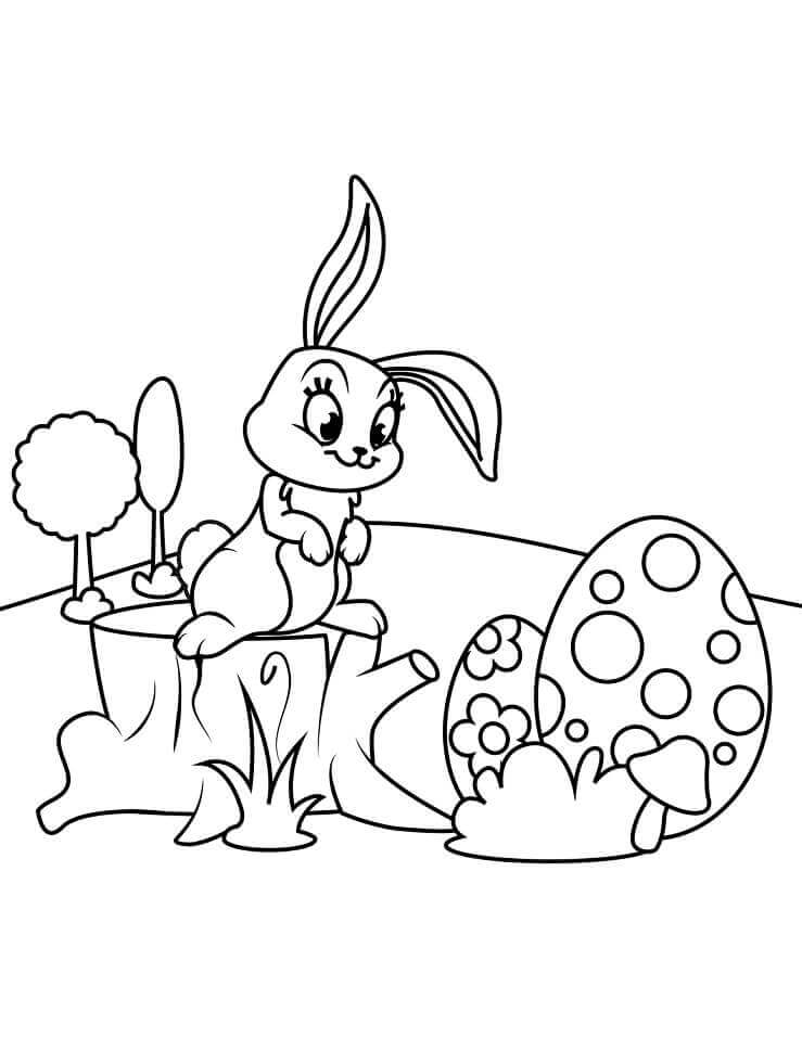 Dibujos de Conejito de Pascua para colorear