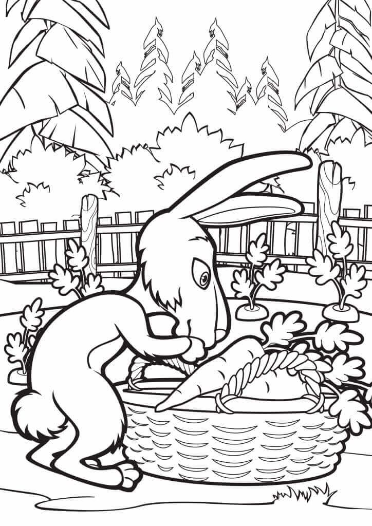 Dibujos de Conejo En Masha para colorear