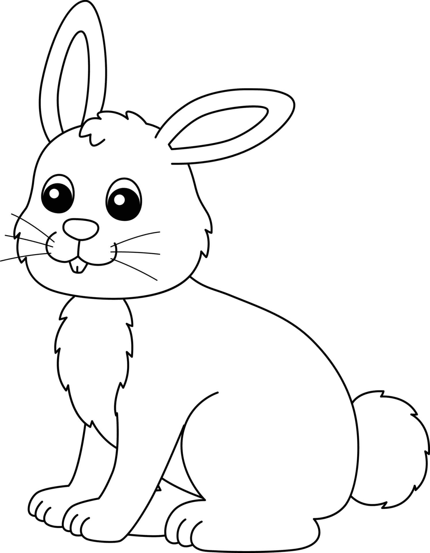Dibujos de Conejo Sentado para colorear