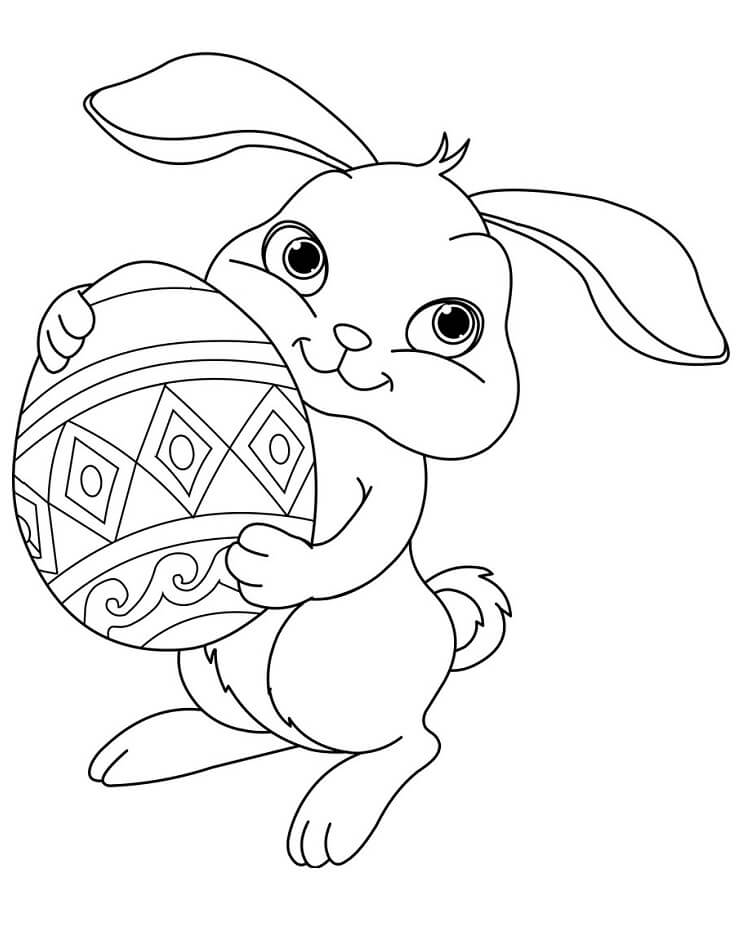 Conejo de Pascua para colorir