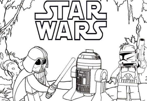 Conjunto De Lego Star Wars para colorir