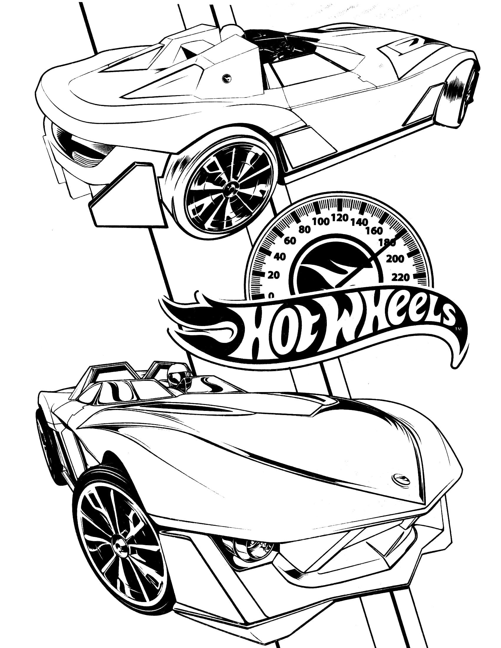 Convertible de Hot Wheels para colorir