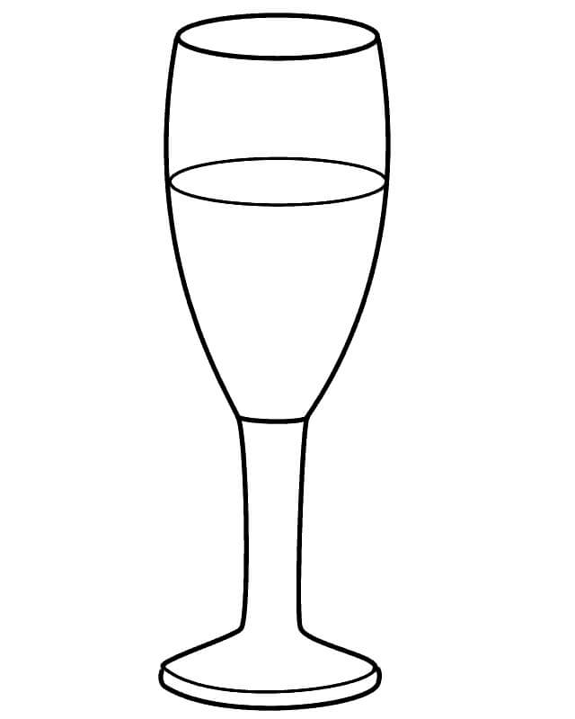Dibujos de Copa de Champagne para colorear