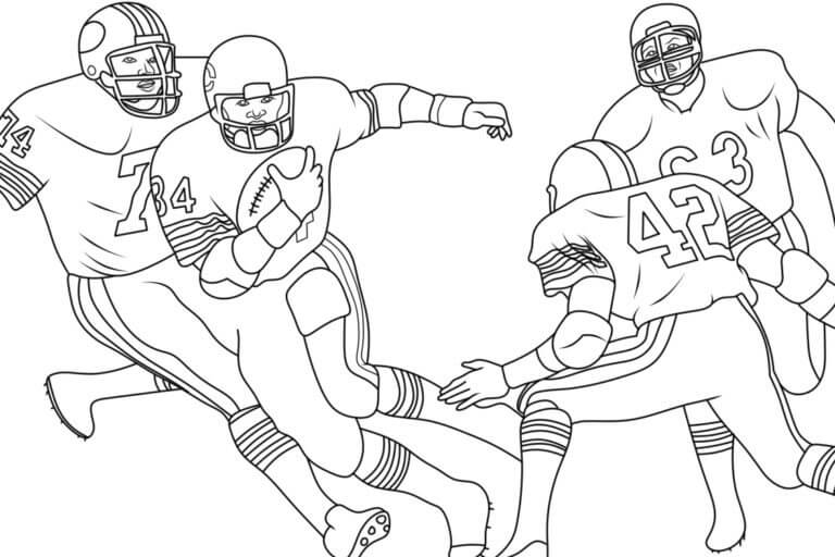 Dibujos de Cuatro Jugadores De La NFL para colorear