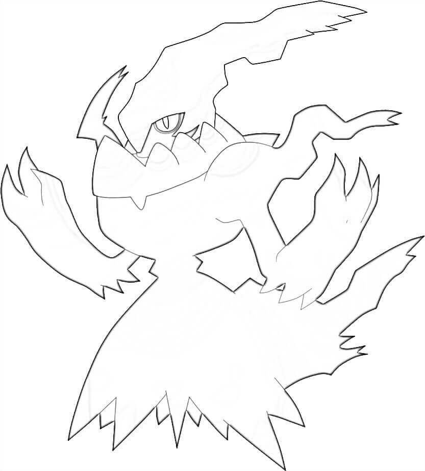 Darkrai Guapo para colorir