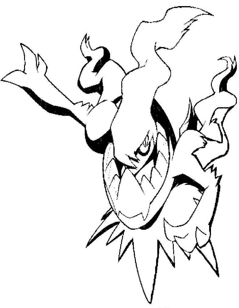 Darkrai Volando para colorir