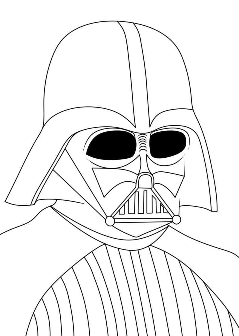 Dibujos de Darth Vader Sencillo para colorear