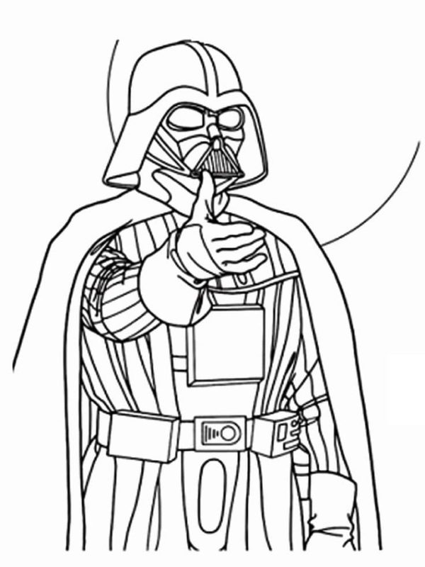 Darth Vader usa el Lado Oscuro de la Fuerza Para Evitar el Colapso Del Imperio para colorir