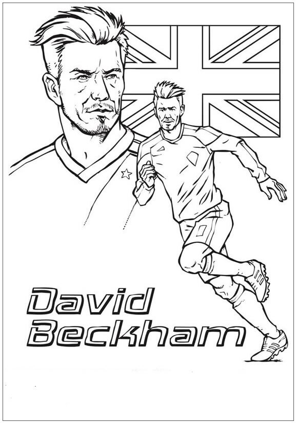 Dibujos de David Beckham Corriendo para colorear