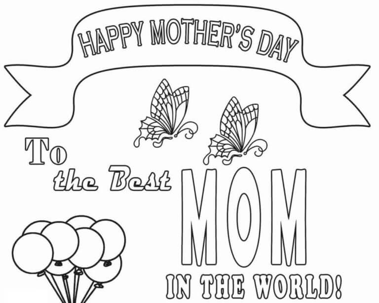 Dibujos de Día Internacional De La Madre para colorear