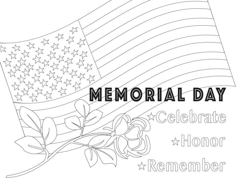 Día Nacional De Recuerdo De Los Militares Fallecidos para colorir