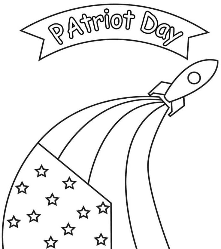 Dibujos de Día Patriota para colorear