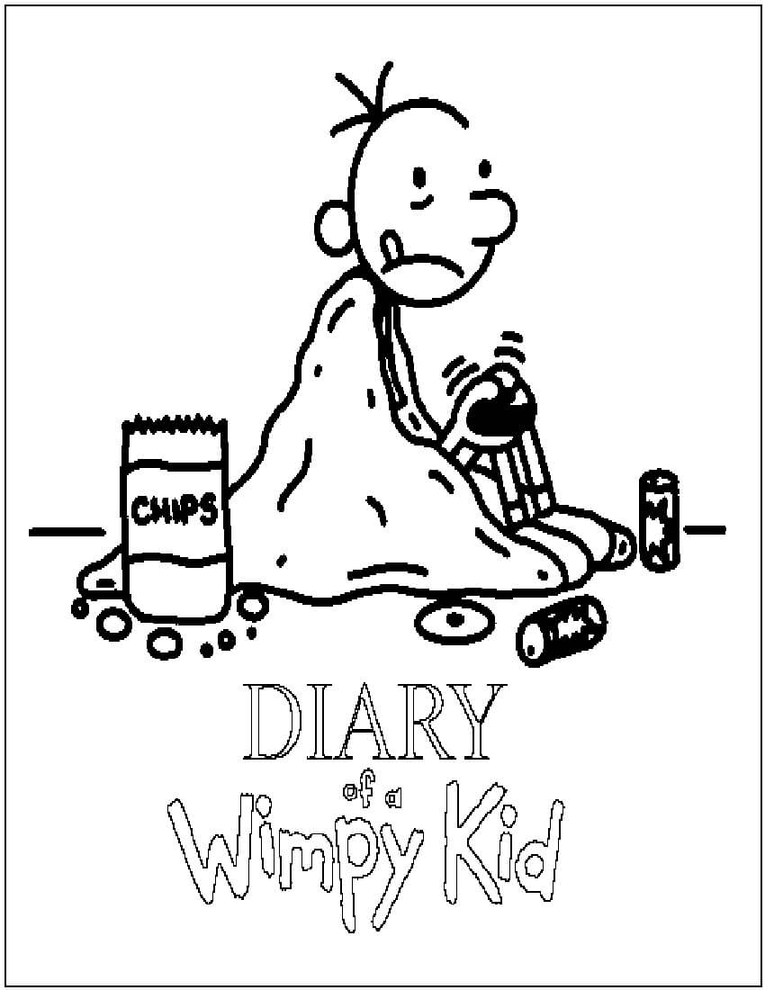 Diario de un Niño Wimpy para colorir
