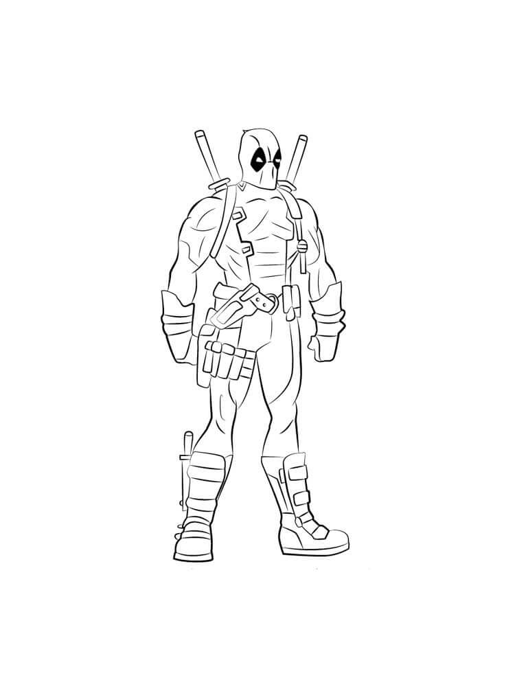 Dibujos de Dibujando a Deadpool para colorear
