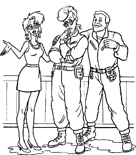 Dibujando tres Personajes de Cazafantasmas para colorir