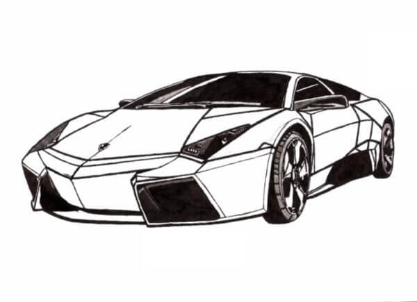 Dibujos de Dibujar A Mano Lamborghini para colorear