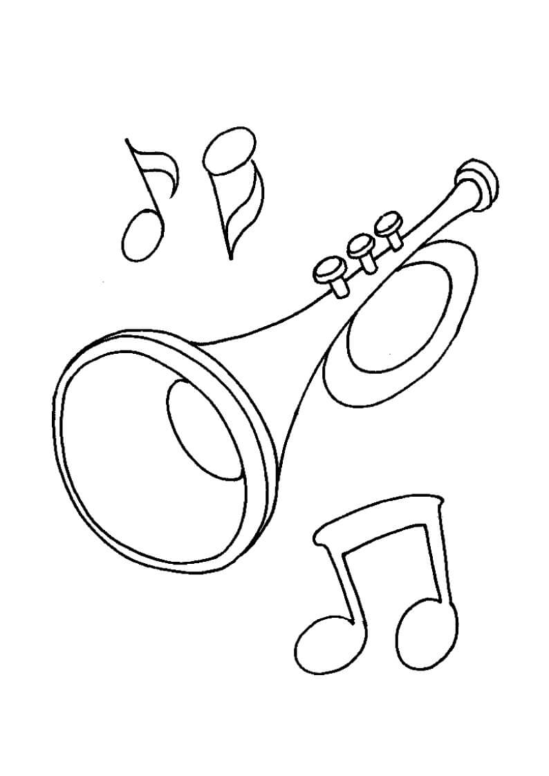 Dibujos de Dibujar Trompeta para colorear