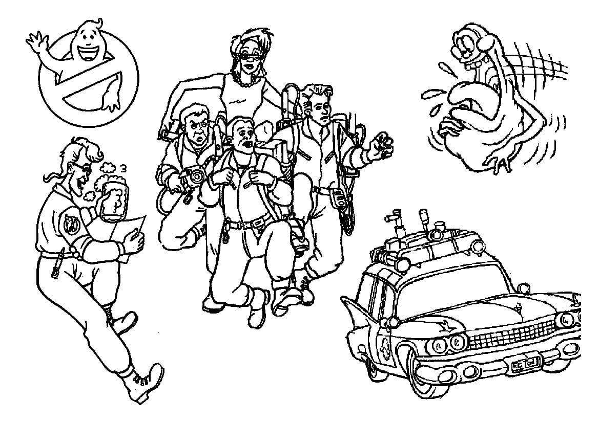 Dibujos de Dibujar todos los personajes de los Cazafantasmas para colorear