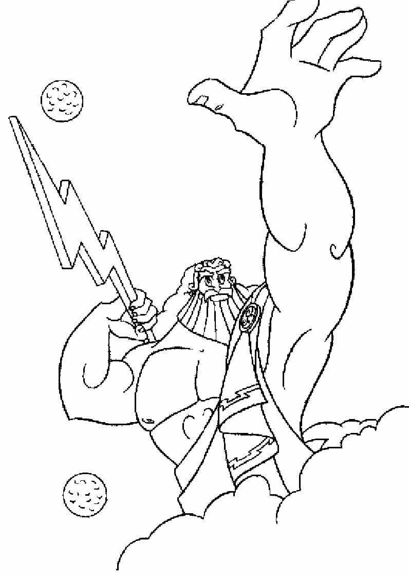 Dibujo Básico Zeus para colorir