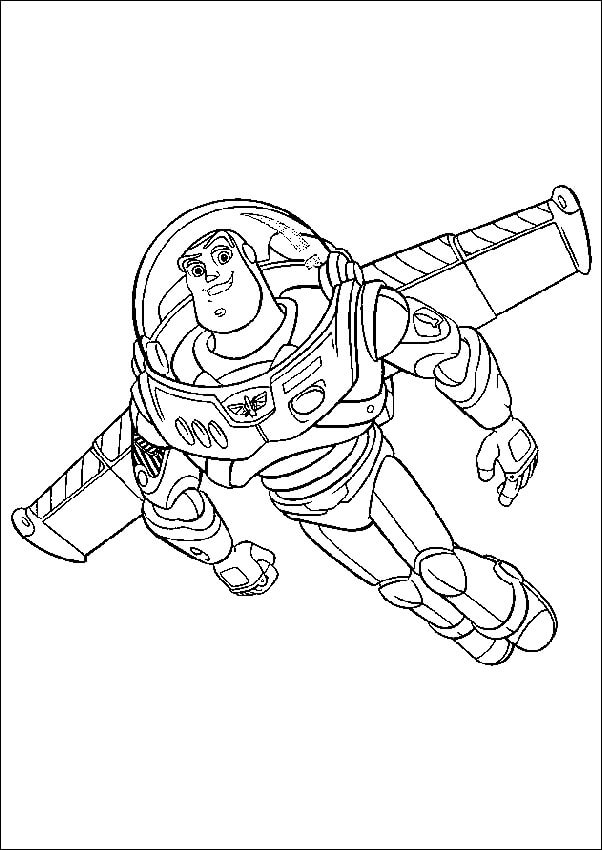 Dibujo Buzz Lightyear Volando para colorir
