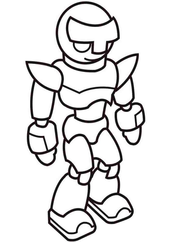 Dibujo Chico Robot Sonriendo para colorir