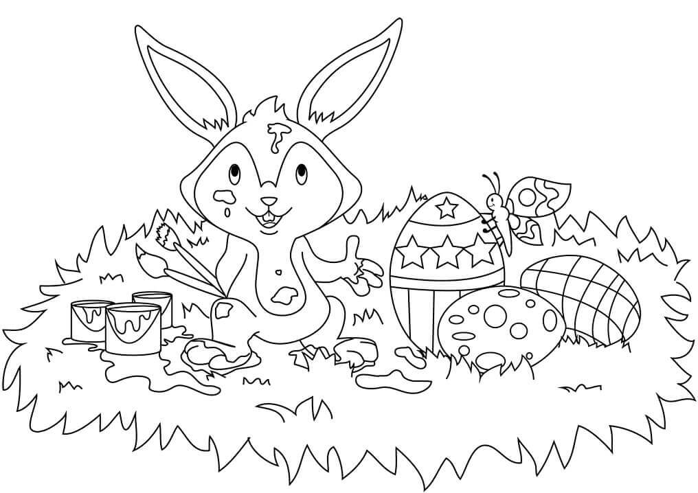 Dibujos de Dibujo De Conejo De Pascua para colorear