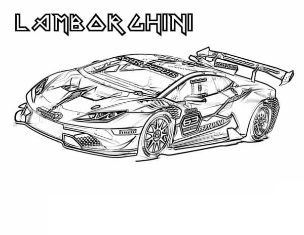 Dibujos de Dibujo Simple Lamborghini para colorear