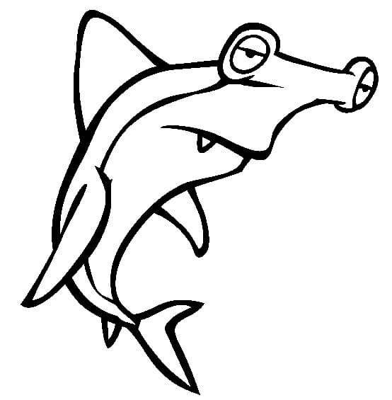 Dibujos de Dibujo Tiburón Martillo para colorear