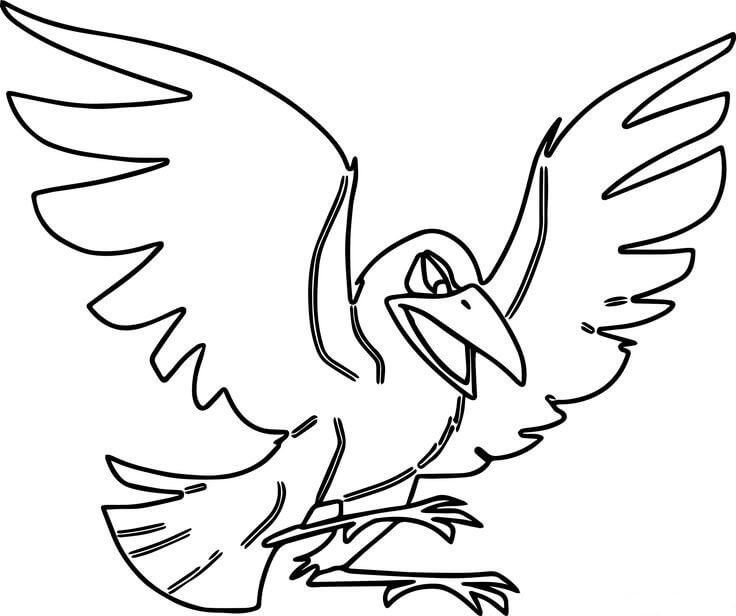 Dibujos de Dibujo de Cuervo Fresco para colorear