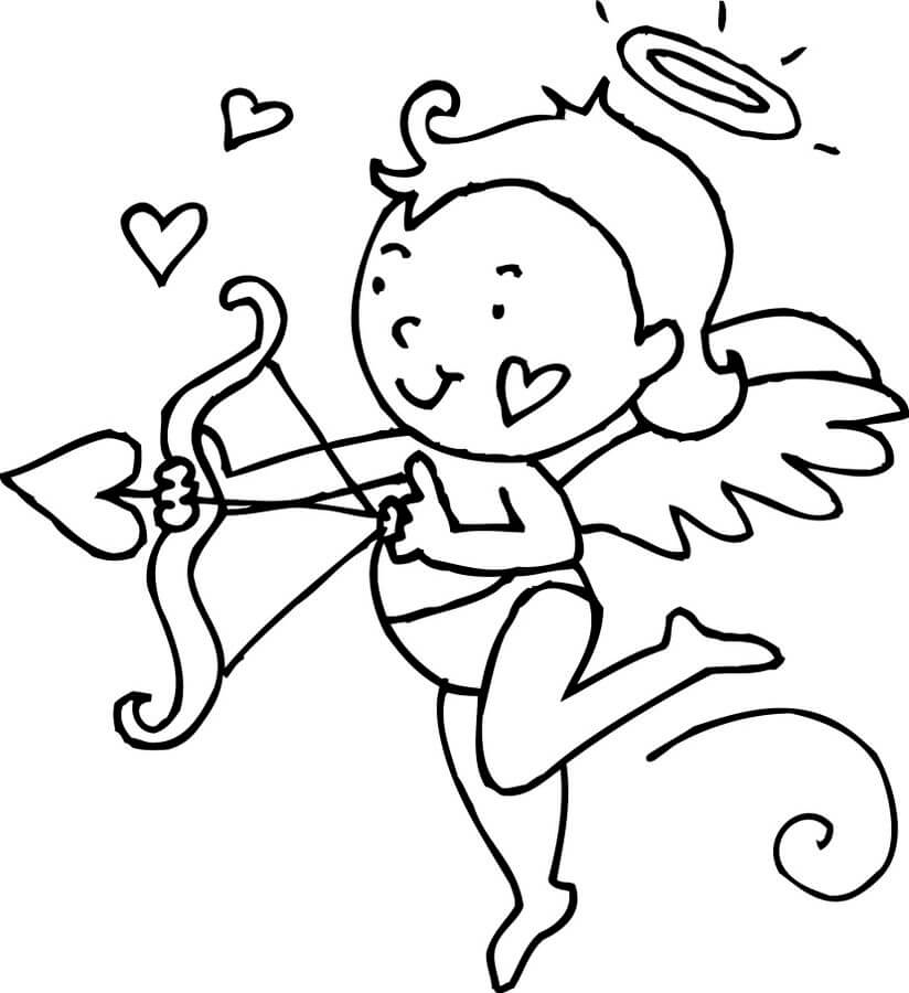 Dibujo de Cupido para colorir