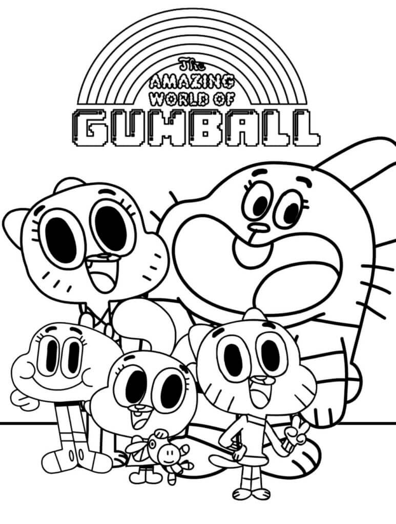 Dibujos de Dibujo de El Asombroso Mundo de Gumball para colorear