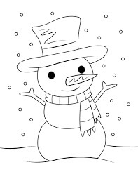 Dibujo de Muñeco de Nieve para colorir