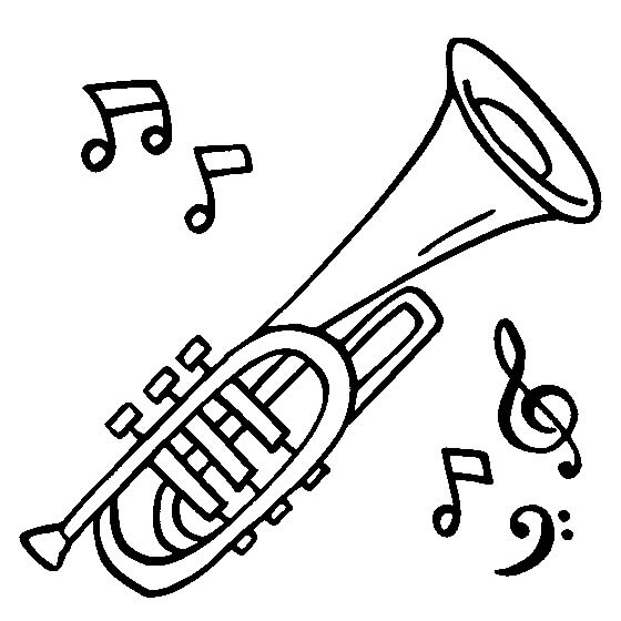 Dibujo de Saxofón para colorir
