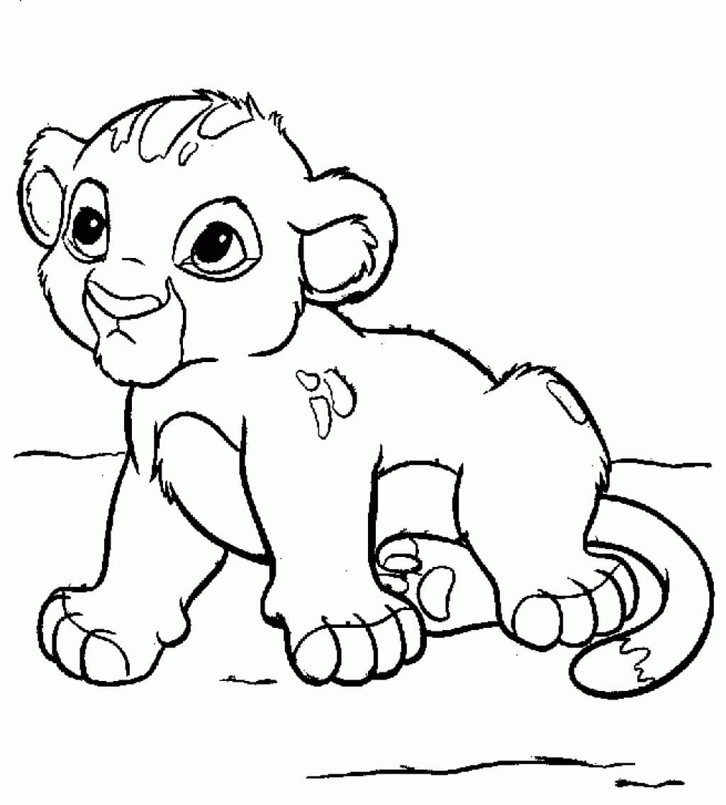 Dibujo de Simba para colorir