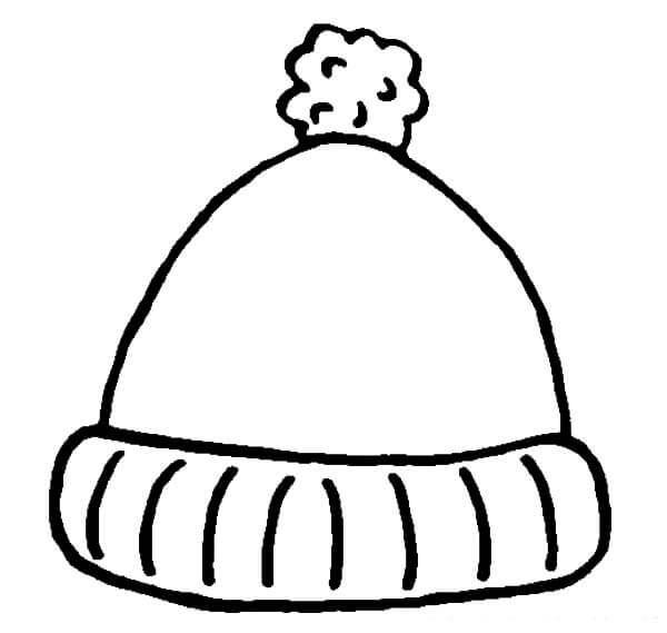 Dibujos de Dibujo de Sombrero de Invierno para colorear