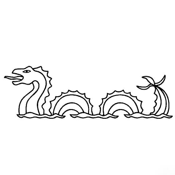 Dibujos de Dibujo de la Mano de la Serpiente de Mar para colorear
