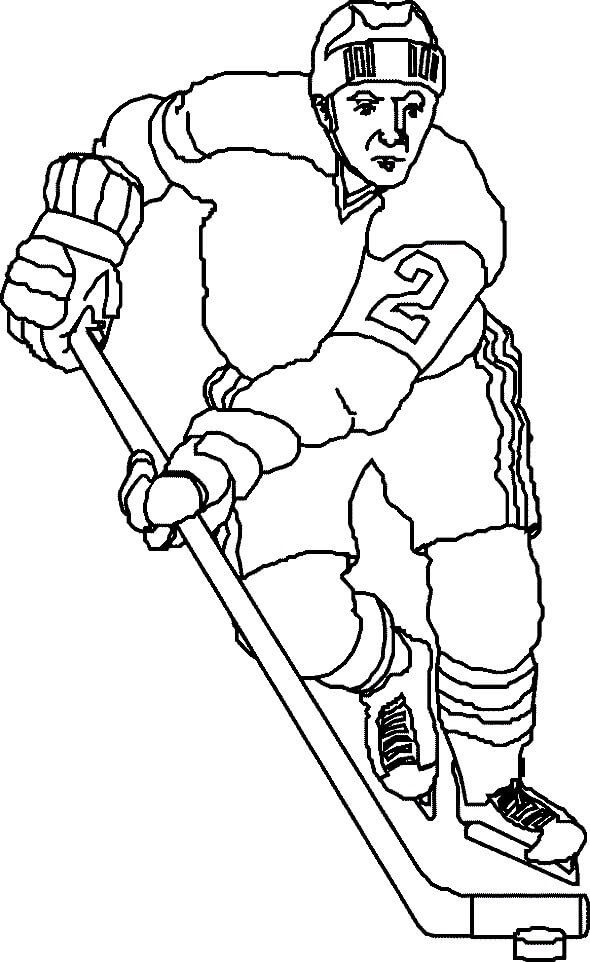 Dibujos de Dibujo del Jugador de Hockey para colorear
