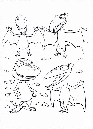 Dibujos de Dinosaurio Divertido para colorear
