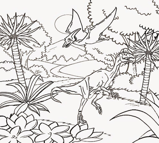 Dibujos de Dinosaurio de la Edad de Piedra para colorear
