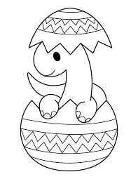 Dinosaurio en Huevo Roto para colorir
