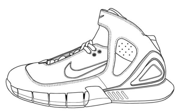 Diseño Libre De Zapatos Nike para colorir