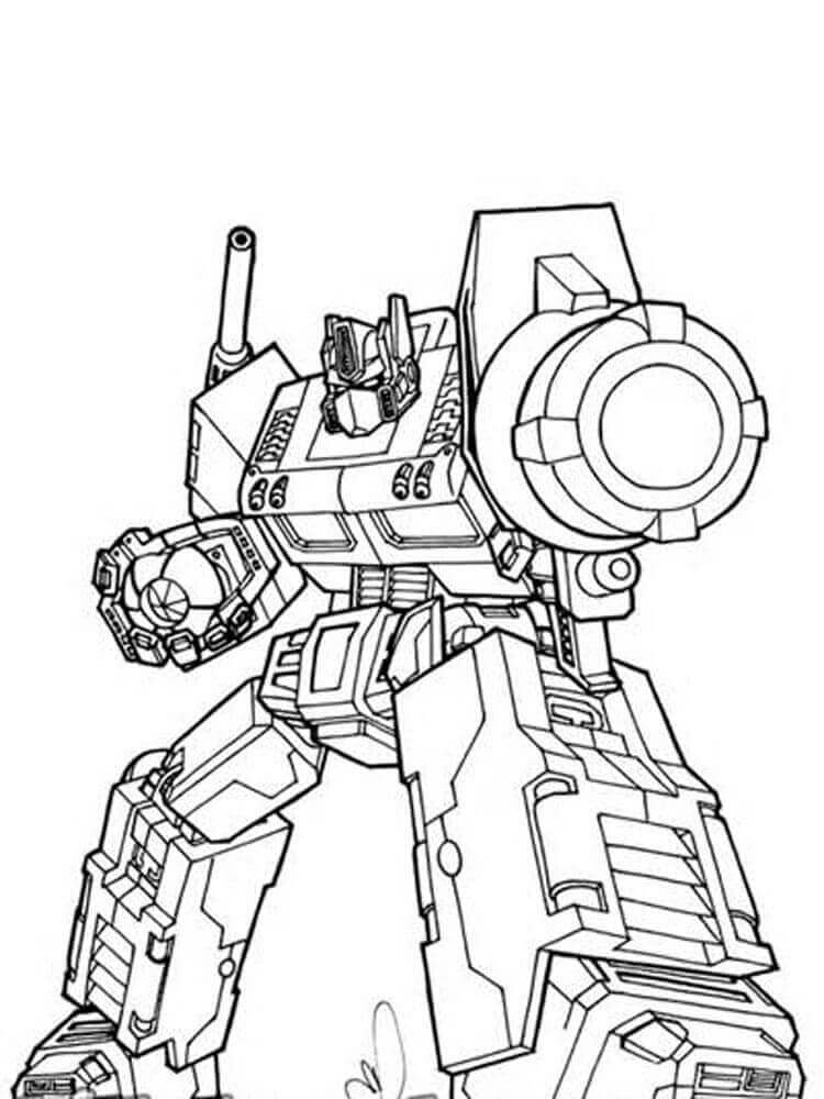 Dibujos de Disparo Optimus Prime para colorear