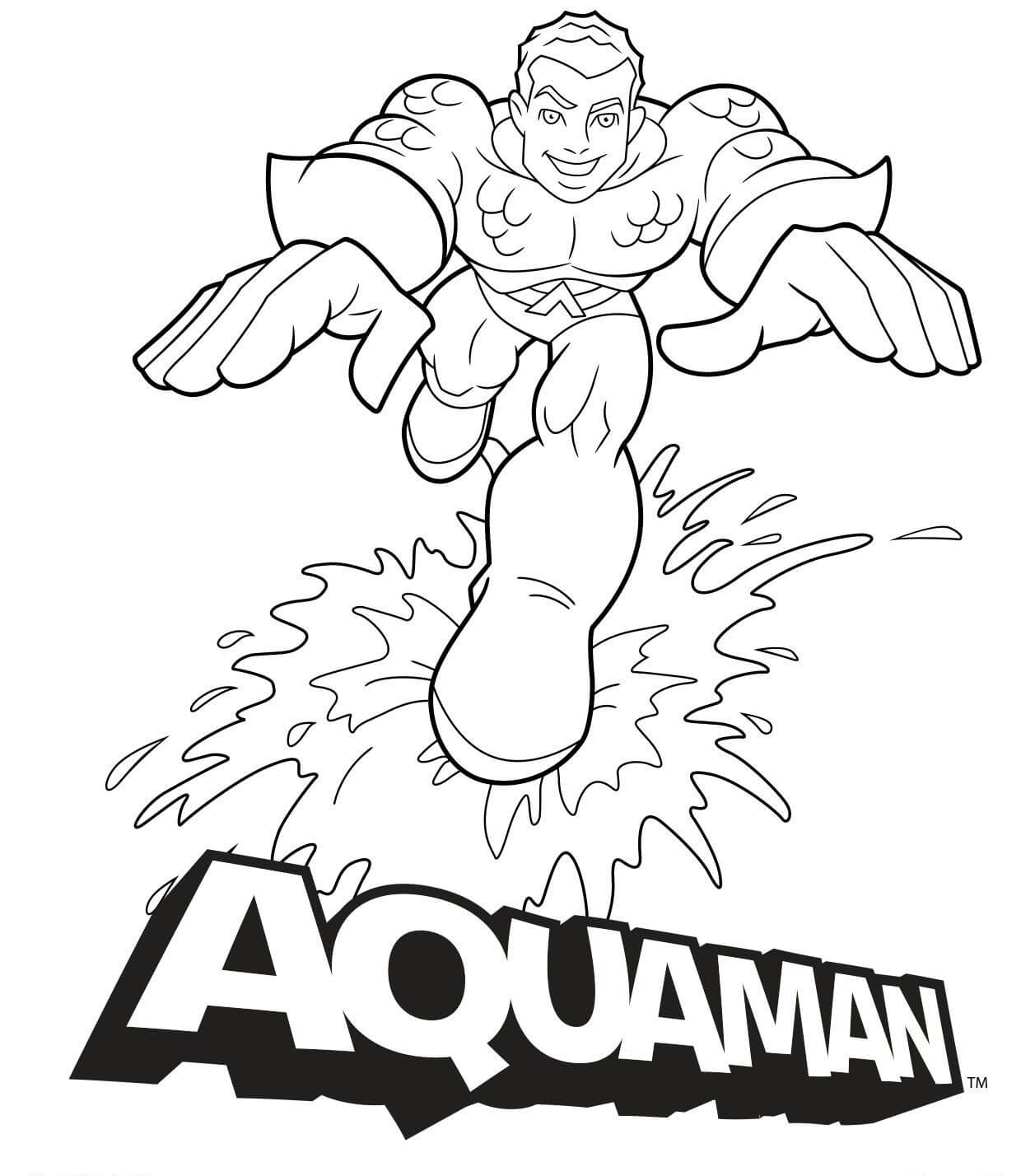 Diversión Aquamán para colorir