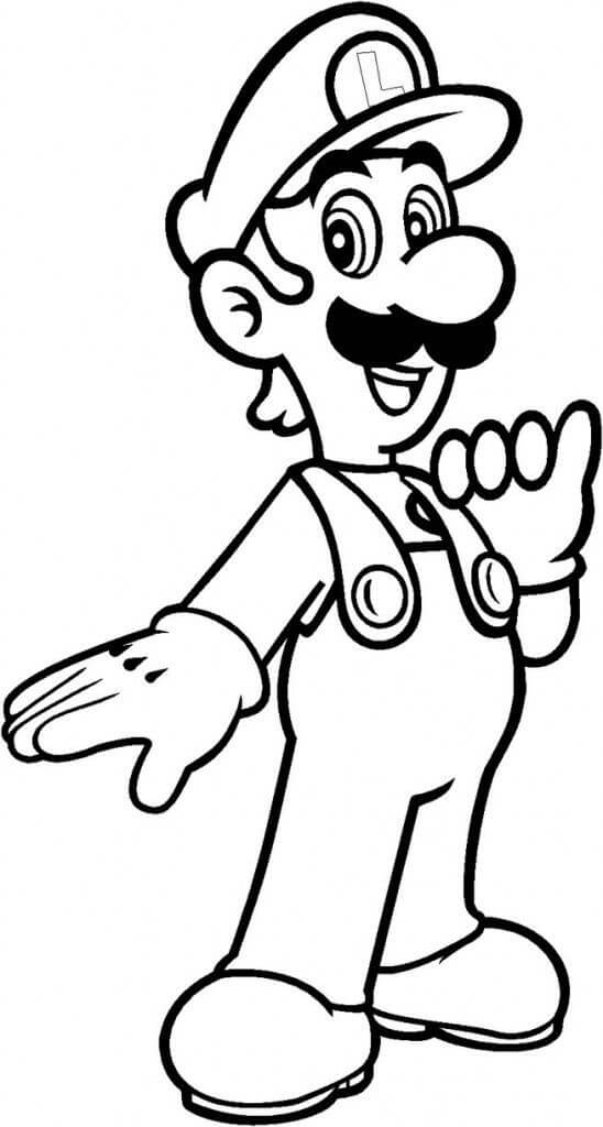 Diversión Luigi para colorir