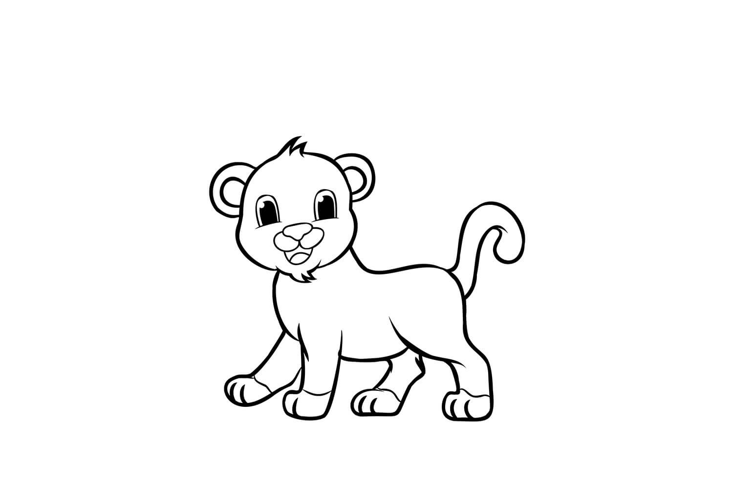 Dibujos de Diversión de Baby Panther para colorear
