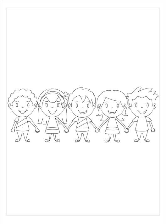 Dibujos de Diversión de Cinco Amigos para colorear