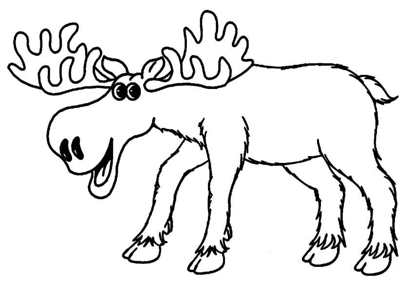 Diversión de Dibujos Animados de Elk para colorir