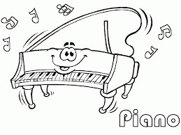 Diversión de Piano para colorir