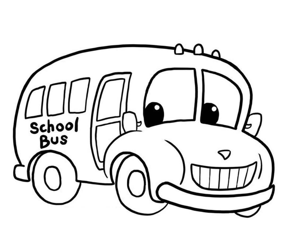 Dibujos de Diversión en Autobús Escolar para colorear